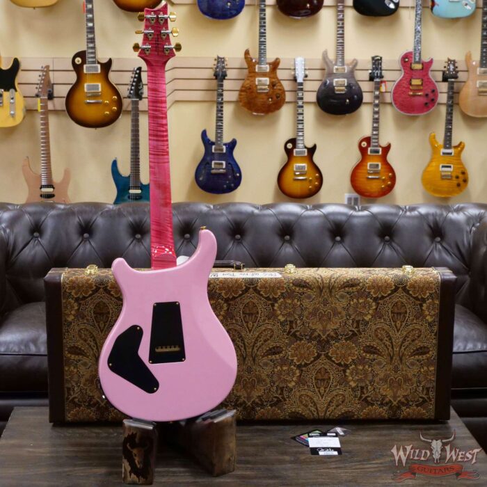 Paul Reed Smith Wood Library 10 Top Custom 24 Piezo P24 Stained Flame Maple Neck Brazilian Rosewood Board Bonnie Pink - Image 9