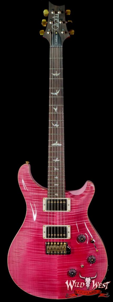 Paul Reed Smith Wood Library 10 Top Custom 24 Piezo P24 Stained Flame Maple Neck Brazilian Rosewood Board Bonnie Pink