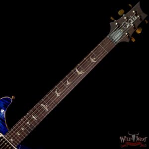 Paul Reed Smith Wood Library 10 Top Custom 24 Piezo P24 Swamp Ash Flame Maple Neck Brazilian Rosewood Board Violet Blue Burst - Image 4