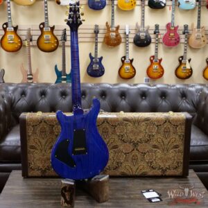 Paul Reed Smith Wood Library 10 Top Custom 24 Piezo P24 Swamp Ash Flame Maple Neck Brazilian Rosewood Board Violet Blue Burst - Image 9