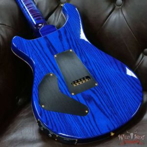 Paul Reed Smith Wood Library 10 Top Custom 24 Piezo P24 Swamp Ash Flame Maple Neck Brazilian Rosewood Board Violet Blue Burst - Image 11