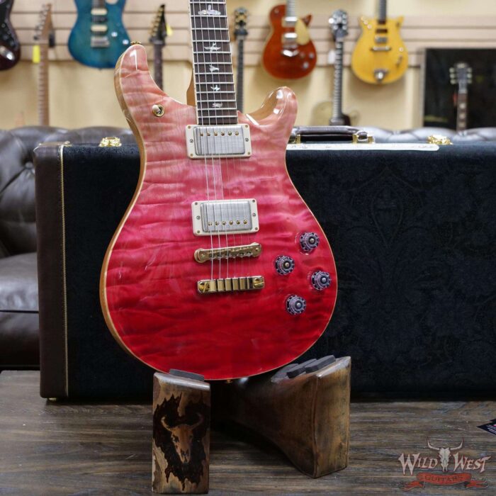 PRS Wood Library Quilt 10 Top McCarty 594 Brazilian Rosewood Fingerboard Bonnie Pink Fade - Image 8