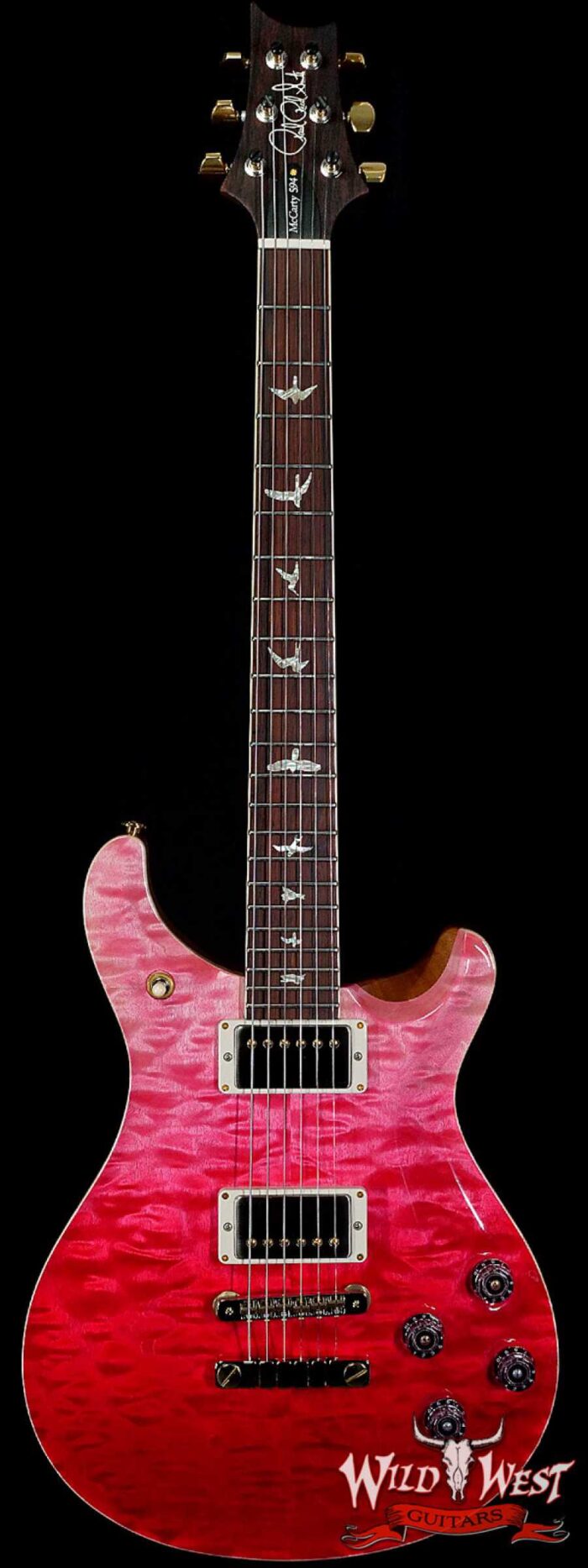 Paul Reed Smith PRS Wood Library Quilt 10 Top McCarty 594 Cocobolo Fingerboard Bonnie Pink Fade - Image 1