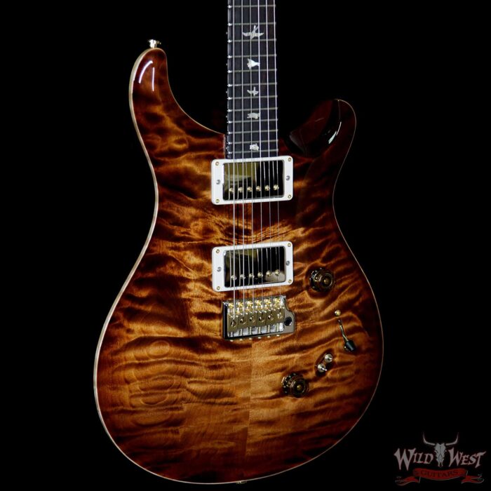 PRS Wood Library 10 Top Custom 24-08 Flame Maple Neck Brazilian Rosewood Fretboard Copperhead - Image 4