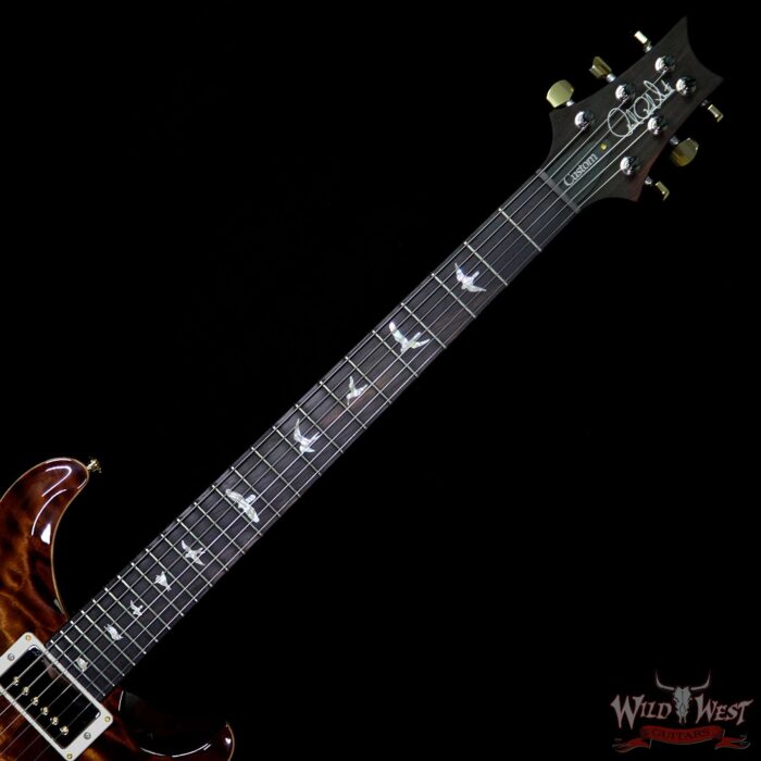 PRS Wood Library 10 Top Custom 24-08 Flame Maple Neck Brazilian Rosewood Fretboard Copperhead - Image 6