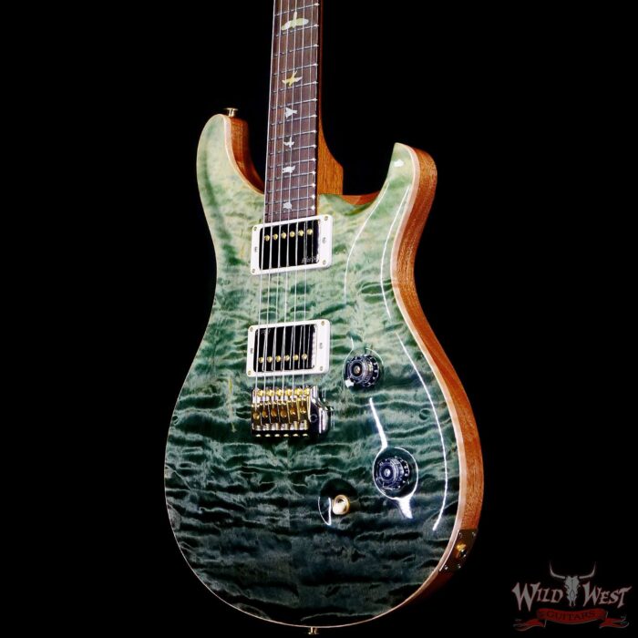 Paul Reed Smith PRS Wood Library 10 Top Quilt Custom 24 Brazilian Rosewood Fingerboard Trampas Green Fade - Image 2