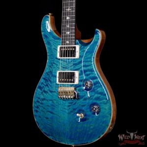 Paul Reed Smith PRS Wood Library 10 Top Custom 24 Quilt Maple Top Ebony Fingerboard Aquamarine - Image 2
