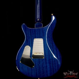PRS Wood Library 10 Top Custom 24 Quilt Top Flame Maple Neck Brazilian Rosewood Board Faded Blue Wrapburst - Image 7