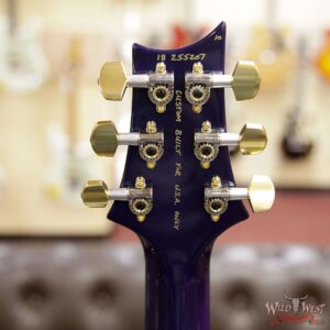 PRS Wood Library 10 Top Custom 24 Quilt Top Flame Maple Neck Brazilian Rosewood Board Faded Blue Wrapburst - Image 13