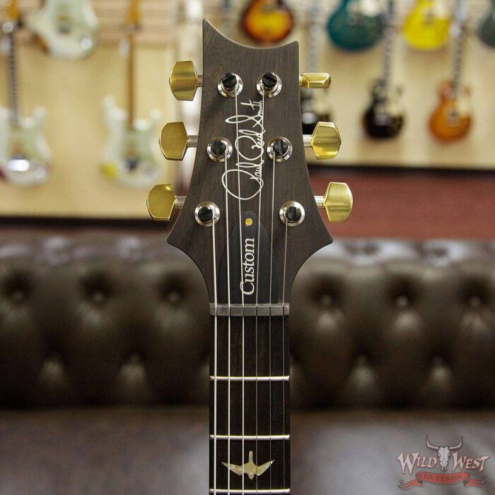 PRS Wood Library 10 Top Custom 24 Fatback Quilt Top Birdseye Neck Brazilian Rosewood Board Charcoal Cherry Burst - Image 8