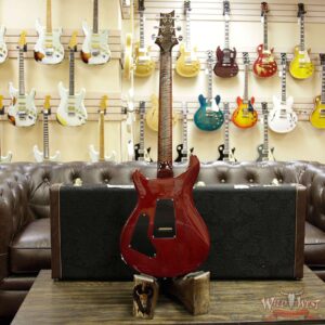 PRS Wood Library 10 Top Custom 24 Floyd Rose Quilt Top Flame Neck Ebony Board Charcoal Cherry Burst - Image 14