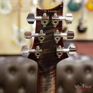 PRS Wood Library 10 Top Custom 24 Floyd Rose Quilt Top Flame Neck Ebony Board Charcoal Cherry Burst - Image 10