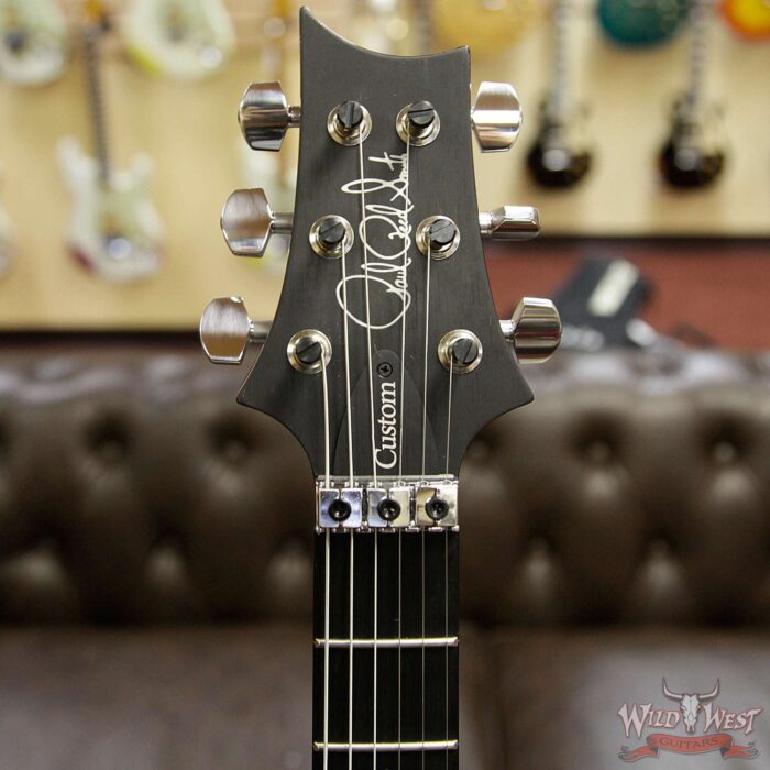PRS Wood Library 10 Top Custom 24 Floyd Rose Quilt Top Flame Neck Ebony Board Charcoal Cherry Burst - Image 8