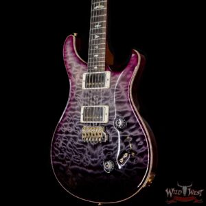 Paul Reed Smith Wood Library 10 Top Quilt Top Custom 24-08 Roasted Flame Maple Neck Brazilian Rosewood Board Charcoal Fade Purple Burst - Image 2