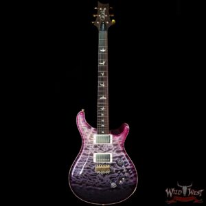 Paul Reed Smith Wood Library 10 Top Quilt Top Custom 24-08 Roasted Flame Maple Neck Brazilian Rosewood Board Charcoal Fade Purple Burst - Image 3
