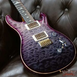 Paul Reed Smith Wood Library 10 Top Quilt Top Custom 24-08 Roasted Flame Maple Neck Brazilian Rosewood Board Charcoal Fade Purple Burst - Image 8