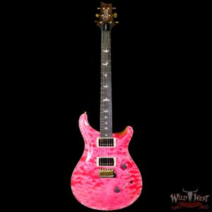 Paul Reed Smith PRS Wood Library 10 Top Quilt Maple Custom 24-08 Brazilian Rosewood Board Bonnie Pink - Image 3