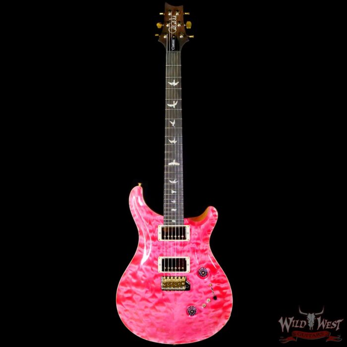 Paul Reed Smith PRS Wood Library 10 Top Quilt Maple Custom 24-08 Brazilian Rosewood Board Bonnie Pink - Image 3