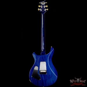 PRS Wood Library 10 Top Custom 24/08 Quilt Top Flame Maple Neck Brazilian Rosewood Board Blue Wrapburst - Image 6