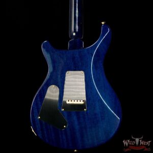 PRS Wood Library 10 Top Custom 24/08 Quilt Top Flame Maple Neck Brazilian Rosewood Board Blue Wrapburst - Image 7