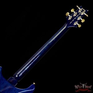 PRS Wood Library 10 Top Custom 24/08 Quilt Top Flame Maple Neck Brazilian Rosewood Board Blue Wrapburst - Image 12