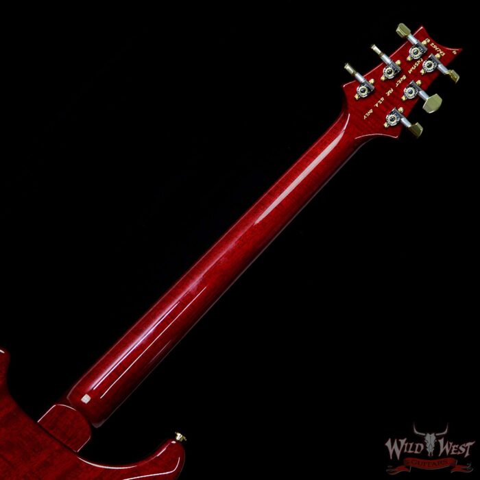 PRS Wood Library Quilt 10 Top Custom 24-08 Flame Mahogany Neck Brazilian Rosewood Fretboard Blood Orange - Image 12