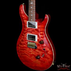 PRS Wood Library Quilt 10 Top Custom 24-08 Flame Mahogany Neck Brazilian Rosewood Fretboard Blood Orange - Image 2