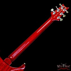 PRS Wood Library Quilted 10 Top Custom 24-08 Flame Mahogany Neck Brazilian Rosewood Fretboard Blood Orange - Image 9