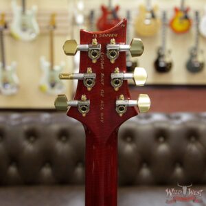 PRS Wood Library Quilted 10 Top Custom 24-08 Flame Mahogany Neck Brazilian Rosewood Fretboard Blood Orange - Image 14