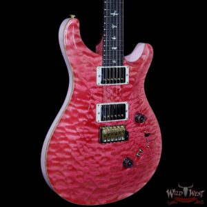 PRS Wood Library Quilted 10 Top Custom 24/08 Flame Maple Neck Brazilian Rosewood Fretboard Bonnie Pink - Image 4