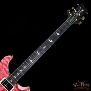PRS Wood Library Quilted 10 Top Custom 24/08 Flame Maple Neck Brazilian Rosewood Fretboard Bonnie Pink - Image 8
