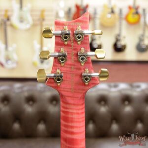 PRS Wood Library 10 Top Custom 24-08 Quilt Top Flame Maple Neck Brazilian Rosewood Board Bonnie Pink - Image 13