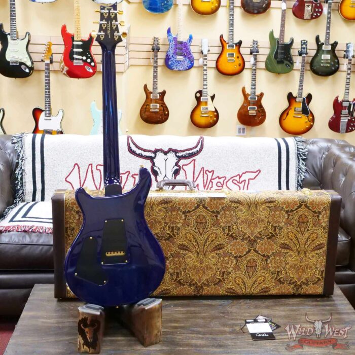 Paul Reed Smith PRS Wood Library 10 Top Quilt Maple Custom 24-08 Brazilian Rosewood Board Violet Blue Burst - Image 9