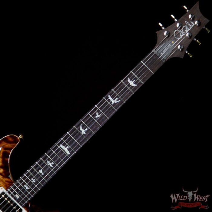 PRS Wood Library 10 Top Custom 24 Quilt Maple Top Brazilian Rosewood Fingerboard Copperhead Burst - Image 8