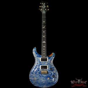 PRS Wood Library 10 Top Custom 24 Quilt Maple Top Ebony Fingerboard Faded Blue Jean - Image 4
