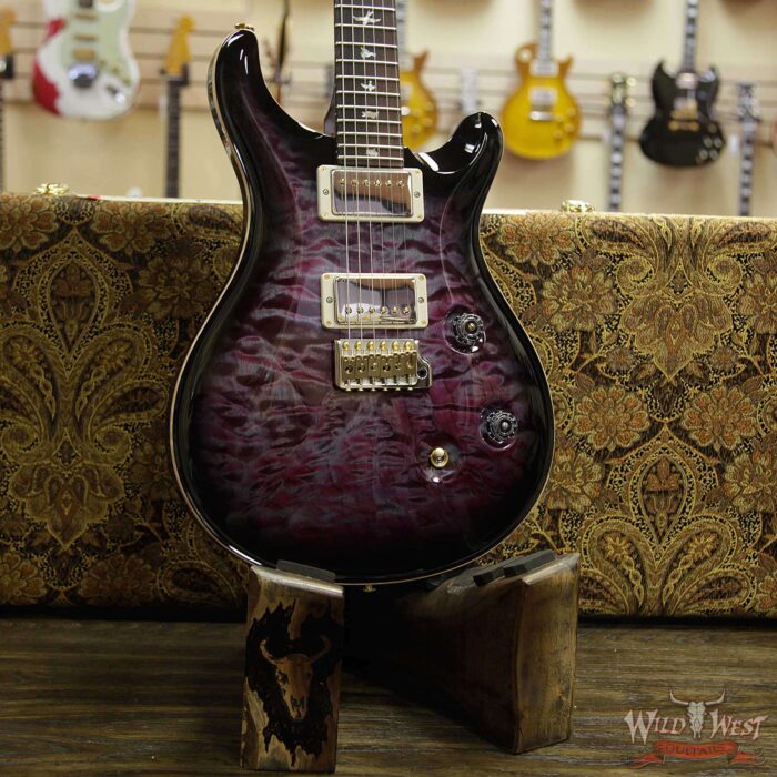 PRS Wood Library 10 Top Custom 24 Quilt Top Brazilian Rosewood Board Violet Smokeburst - Image 9