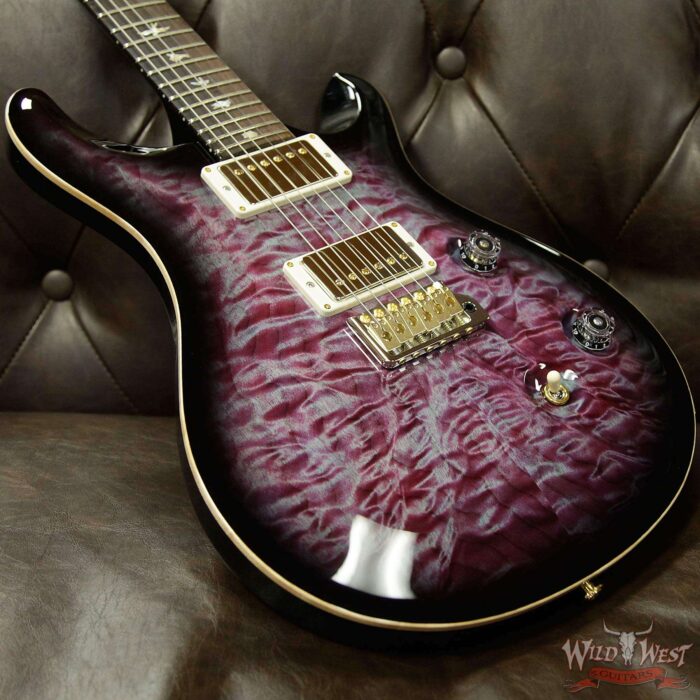 PRS Wood Library 10 Top Custom 24 Quilt Top Brazilian Rosewood Board Violet Smokeburst - Image 10