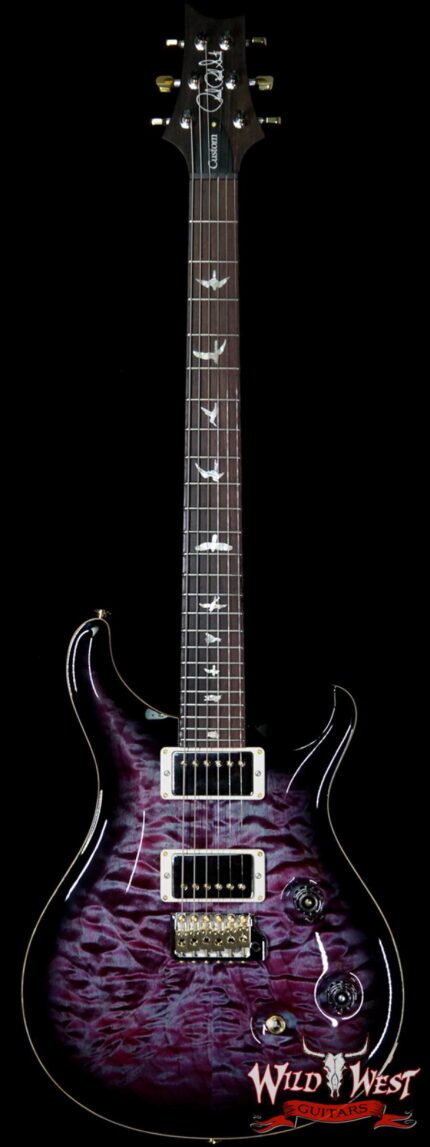 PRS Wood Library 10 Top Custom 24 Quilt Top Brazilian Rosewood Board Violet Smokeburst