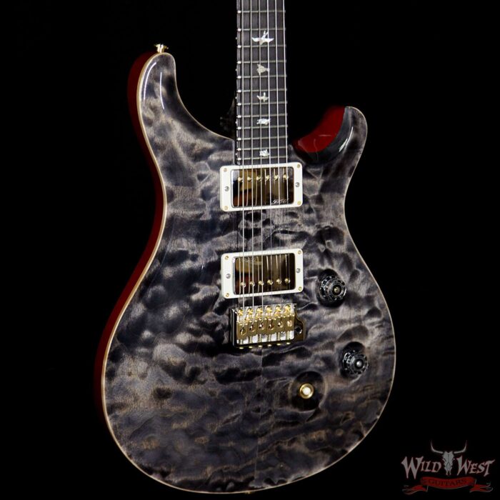 PRS Wood Library 10 Top Custom 24 Fatback Quilt Top Flame Neck Korina Brazilian Rosewood Board Charcoal - Image 4