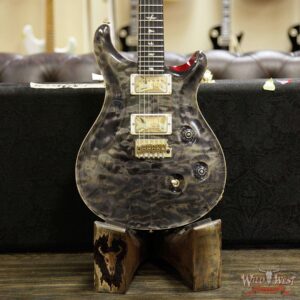 PRS Wood Library 10 Top Custom 24 Fatback Quilt Top Flame Neck Korina Brazilian Rosewood Board Charcoal - Image 10
