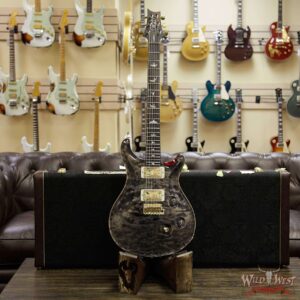 PRS Wood Library 10 Top Custom 24 Fatback Quilt Top Flame Neck Korina Brazilian Rosewood Board Charcoal - Image 11