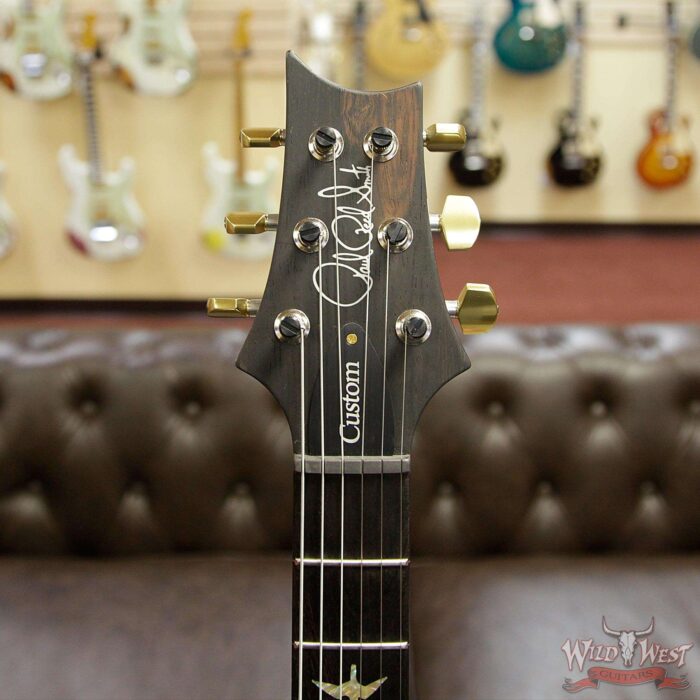 PRS Wood Library 10 Top Custom 24 Fatback Quilt Top Flame Neck Korina Brazilian Rosewood Board Charcoal - Image 9