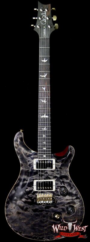 PRS Wood Library 10 Top Custom 24 Fatback Quilt Top Flame Neck Korina Brazilian Rosewood Board Charcoal