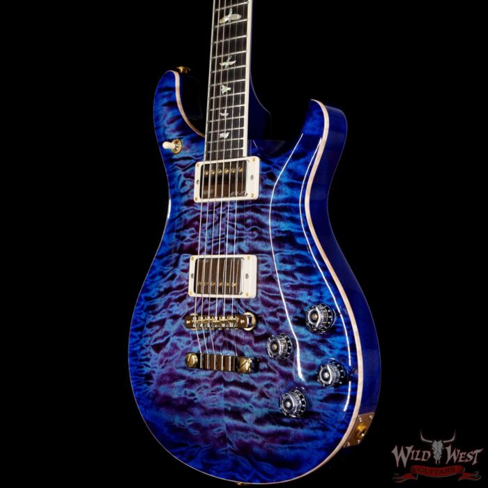 PRS Wood Library Quilt 10 Top McCarty 594 Brazilian Rosewood Fingerboard Violet Blue Burst - Image 2