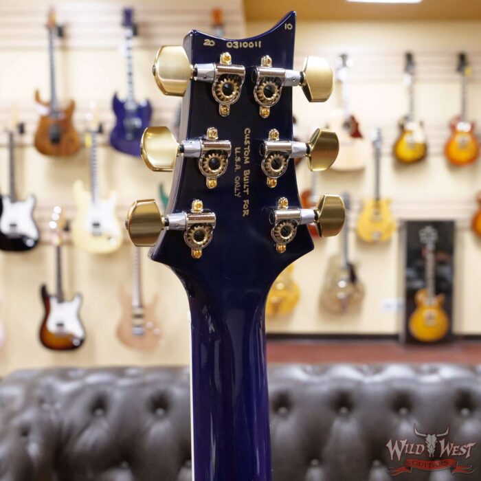 PRS Wood Library Quilt 10 Top McCarty 594 Brazilian Rosewood Fingerboard Violet Blue Burst - Image 10