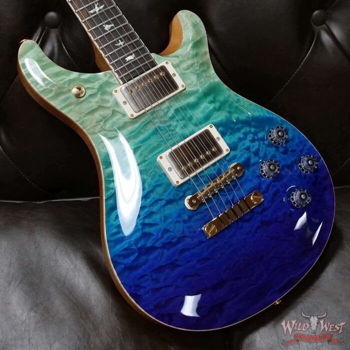Paul Reed Smith PRS Wood Library Quilt 10 Top McCarty 594 Brazilian Rosewood Board Blue Fade - Image 8