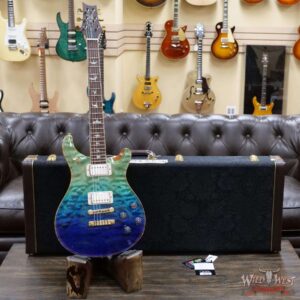 Paul Reed Smith PRS Wood Library Quilt 10 Top McCarty 594 Cocobolo Fingerboard Blue Fade - Image 6