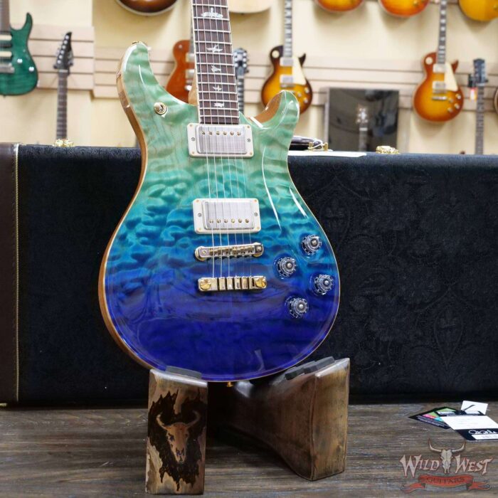 Paul Reed Smith PRS Wood Library Quilt 10 Top McCarty 594 Cocobolo Fingerboard Blue Fade - Image 8