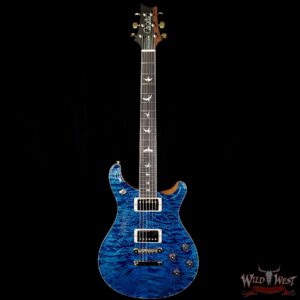 PRS Wood Library 10 Top Quilt Top McCarty 594 Flame Maple Neck Brazilian Rosewood Board Aquamarine - Image 5