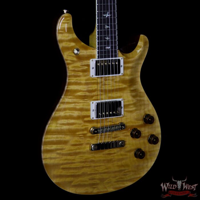 PRS Wood Library 10 Top McCarty 594 1-Piece Quilt Top Flame Neck Brazilian Rosewood Board Honey - Image 4